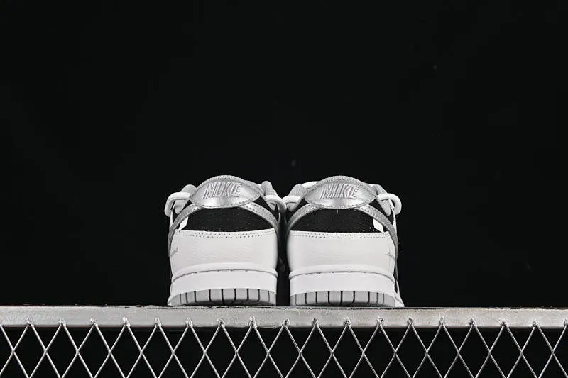 All categories Nk SB Dunk Series Nk SB Dunk Low High-end customized low-top sneakers Nike SB Dunk Low "Just Do it" Strap black and silver Anniversary high-end customized low-top casual sneakers WS0414-025